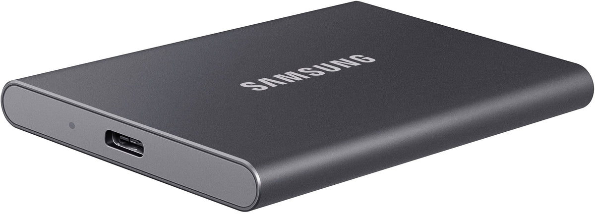 Samsung - T7 4TB External USB 3.2 Gen 2 Portable SSD with Hardware Encryption - Titan Gray