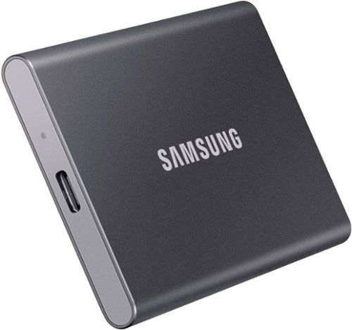 Samsung - T7 4TB External USB 3.2 Gen 2 Portable SSD with Hardware Encryption - Titan Gray
