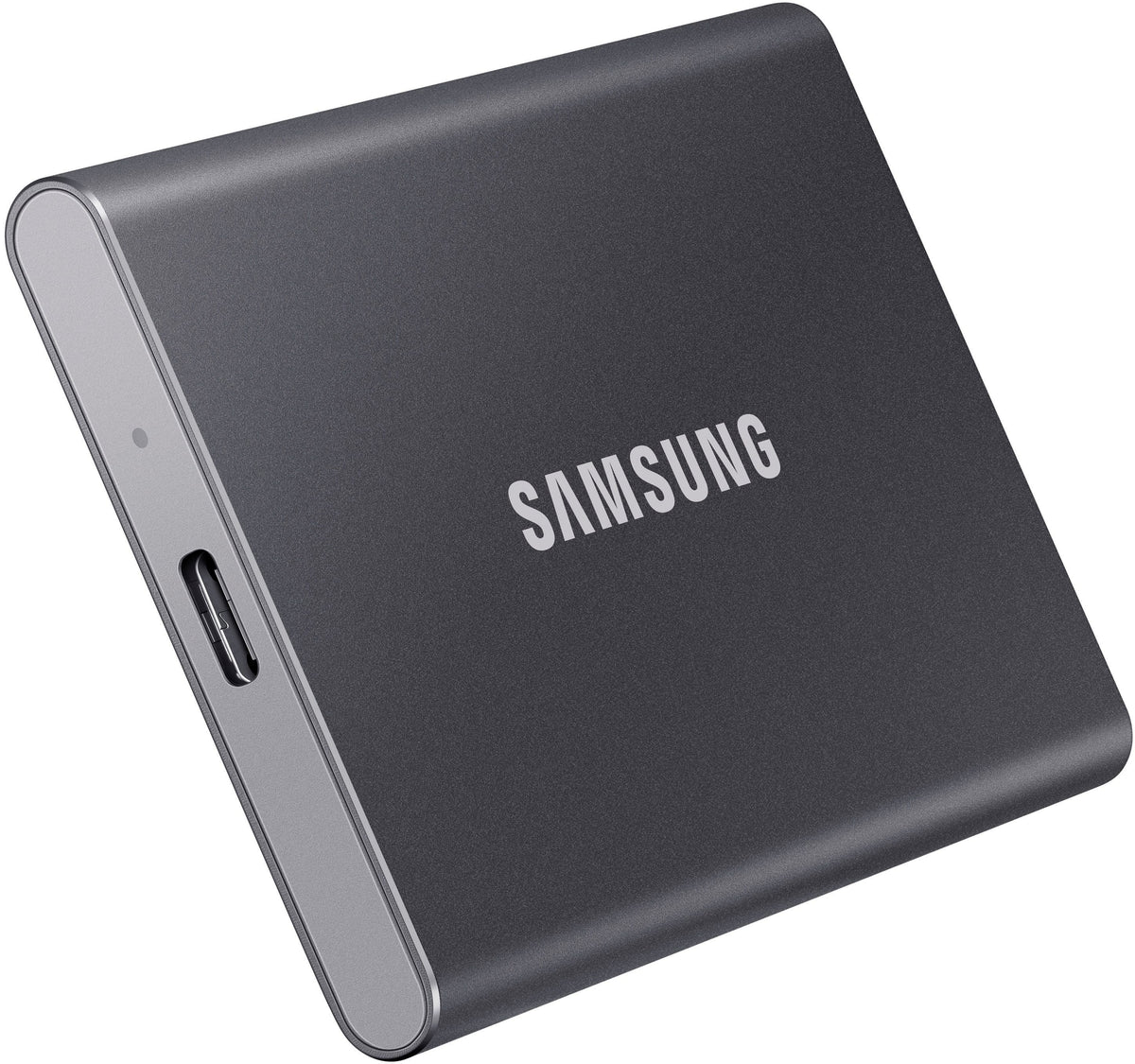 Samsung - T7 4TB External USB 3.2 Gen 2 Portable SSD with Hardware Encryption - Titan Gray