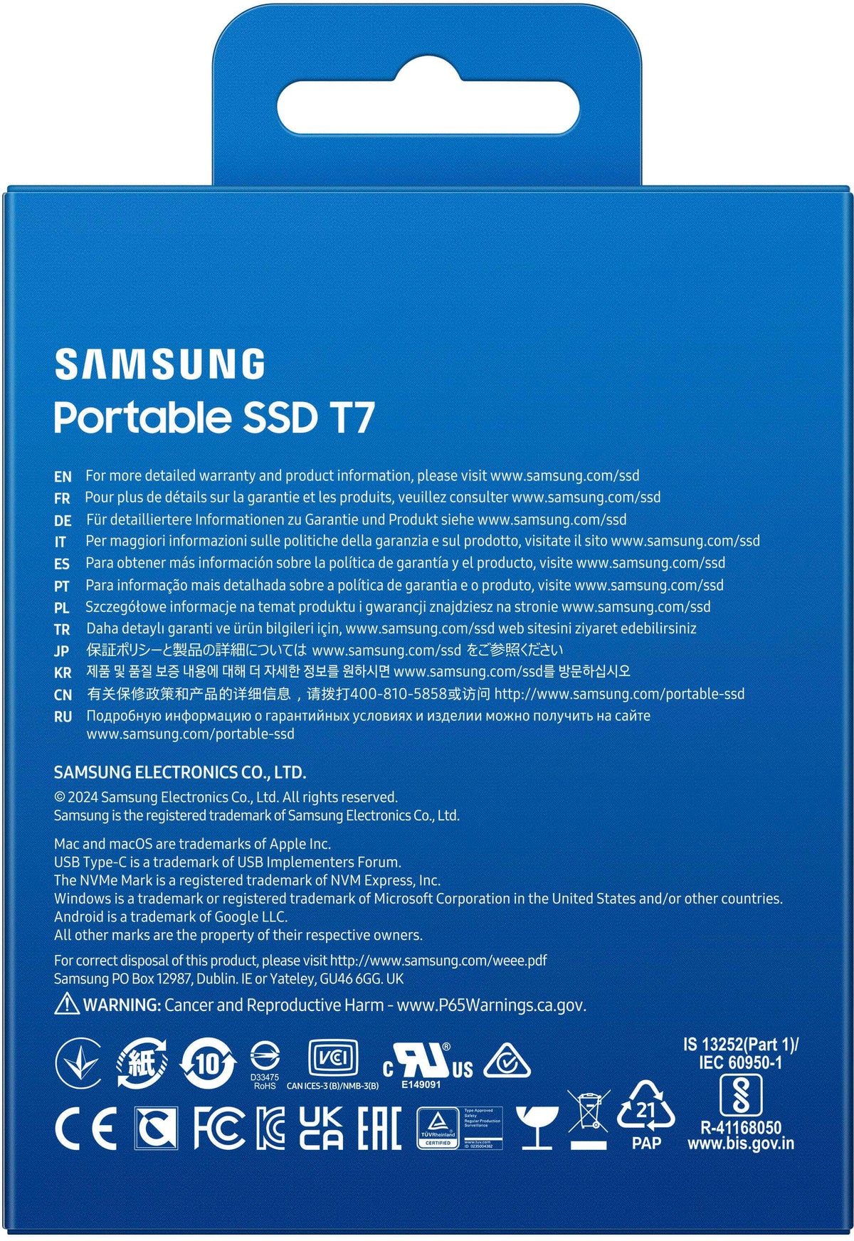 Samsung - T7 4TB External USB 3.2 Gen 2 Portable SSD with Hardware Encryption - Titan Gray