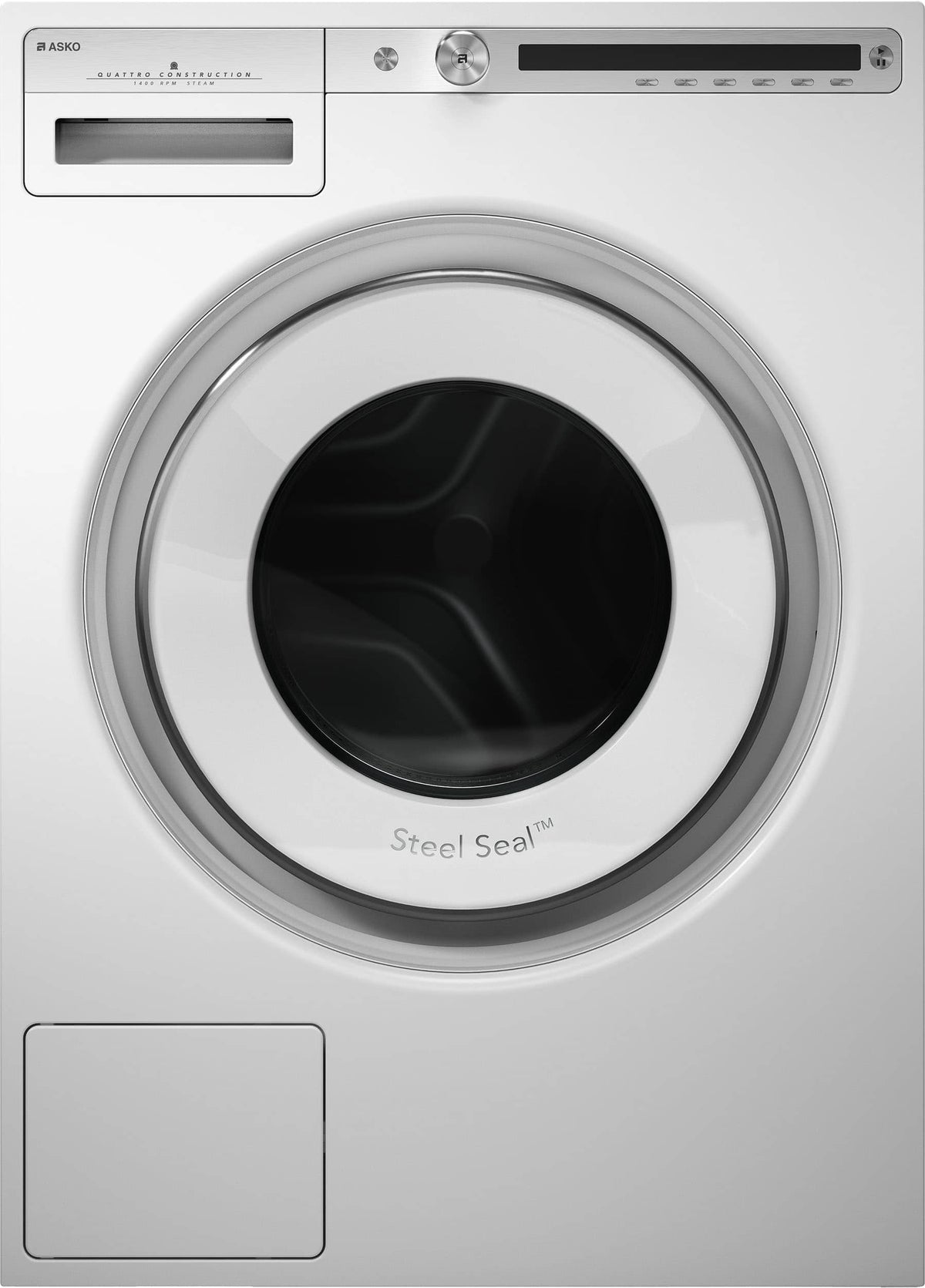 Asko - 2.8 Cu.Ft. High-Efficiency Front Load Washer, Steel Seal, 24.3 lb capacity, 1400 RPM max spin, Stackable - White