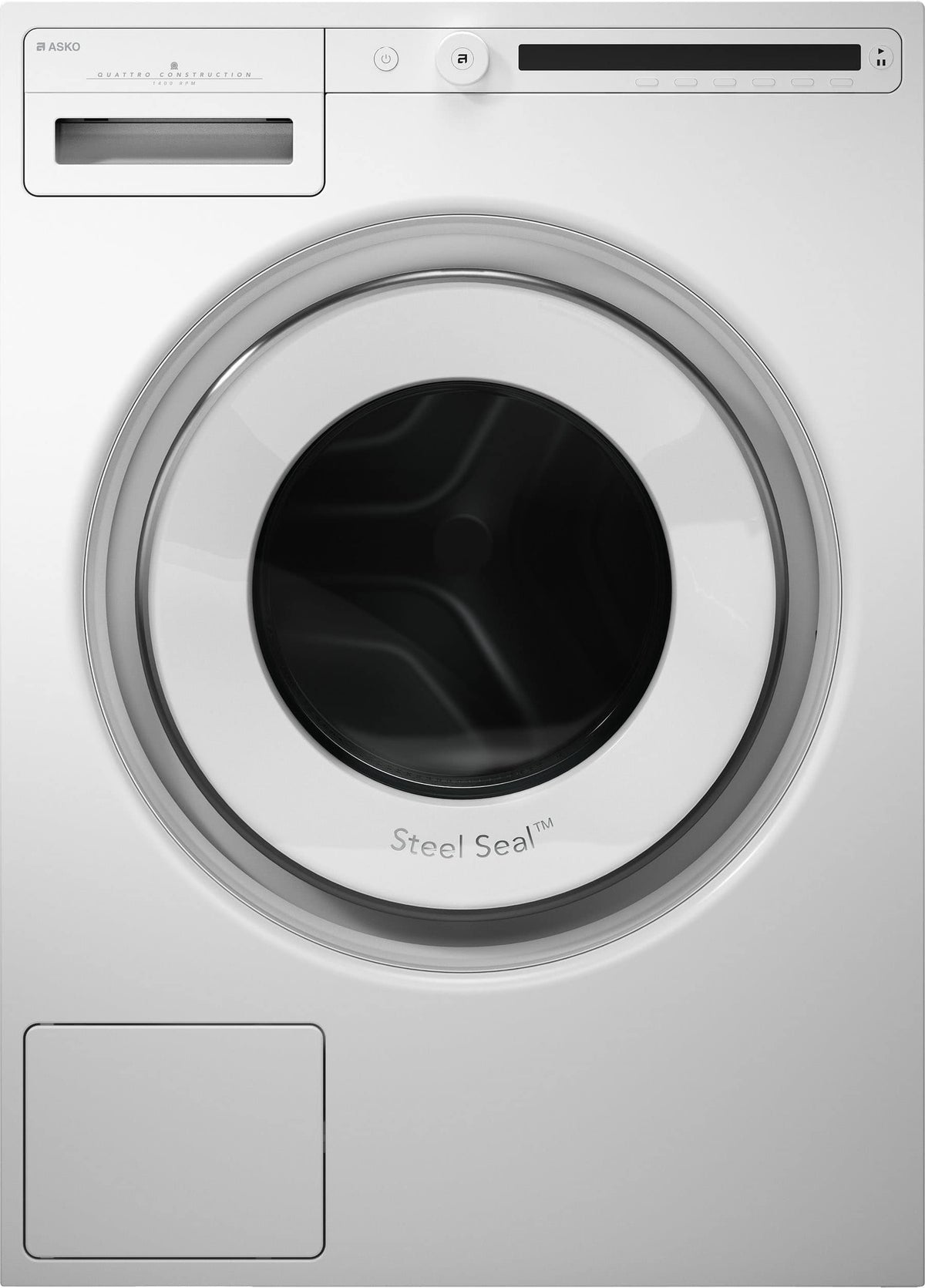 Asko - 2.1 Cu.Ft. High-Efficiency Front Load Washer, Steel Seal, 17.6 lb capacity, 1400 RPM max spin, Stackable - White