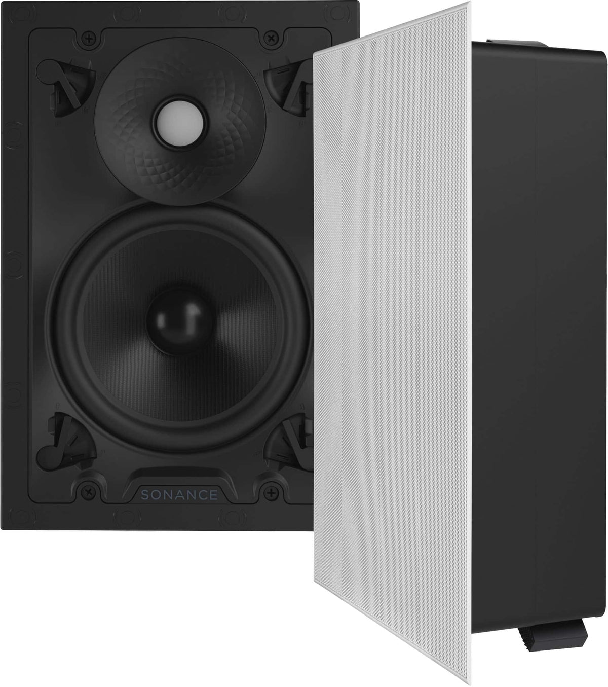 Sonance - VX66 RECTANGLE - Visual Experience Series 6" Medium 2-Way In Wall Speakers (Pair) - Paintable White