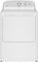 GE - 6.2 Cu. Ft. Electric Dryer with Shallow Depth Design - White with Silver Matte