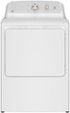 GE - 6.2 Cu. Ft. Electric Dryer with Shallow Depth Design - White with Silver Matte