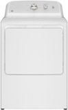 GE - 6.2 Cu. Ft. Electric Dryer with Shallow Depth Design - White with Silver Matte