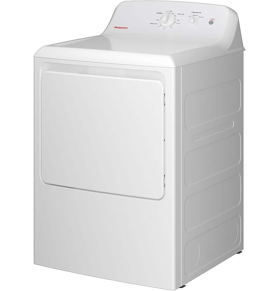 Hotpoint - 6.2 Cu. Ft. Gas Dryer with Auto Dry - White