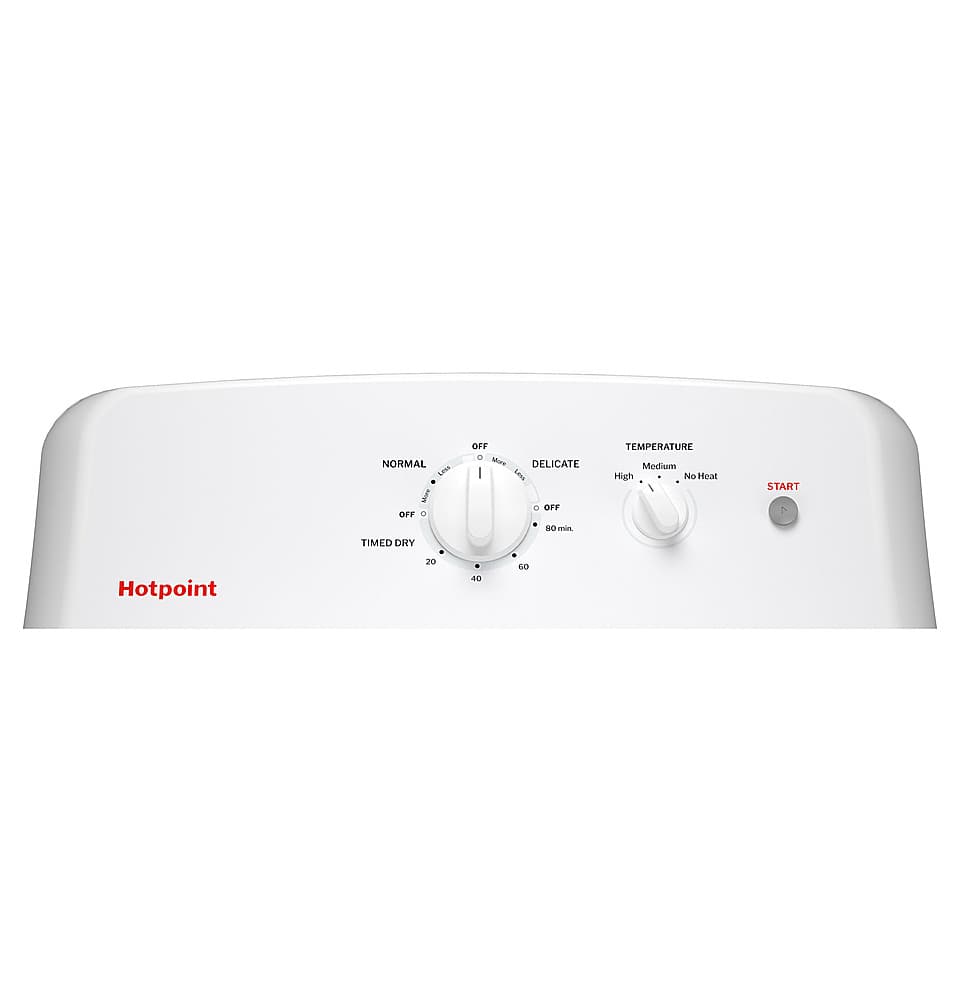 Hotpoint - 6.2 Cu. Ft. Electric Dryer with Auto Dry - White