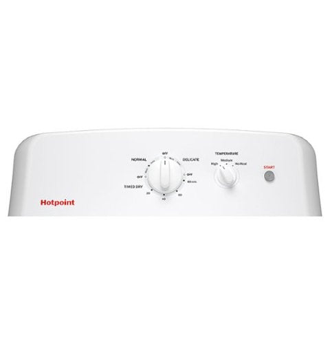 Hotpoint - 6.2 Cu. Ft. Electric Dryer with Auto Dry - White