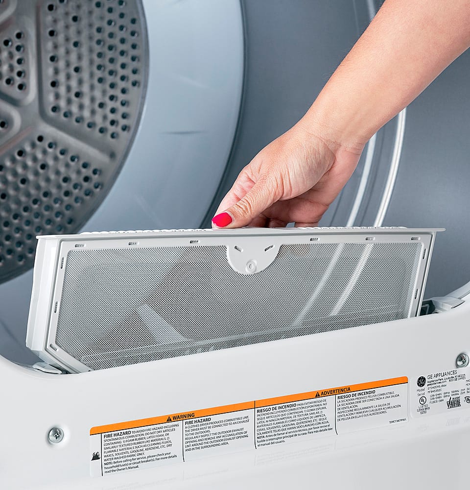 Hotpoint - 6.2 Cu. Ft. Electric Dryer with Auto Dry - White