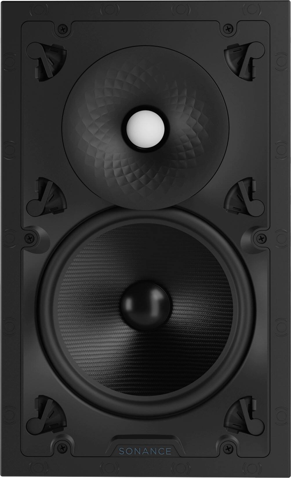 Sonance - VX86 RECTANGLE - Visual Experience Series 8" 2-Way In Wall Speakers (Pair) - Paintable White