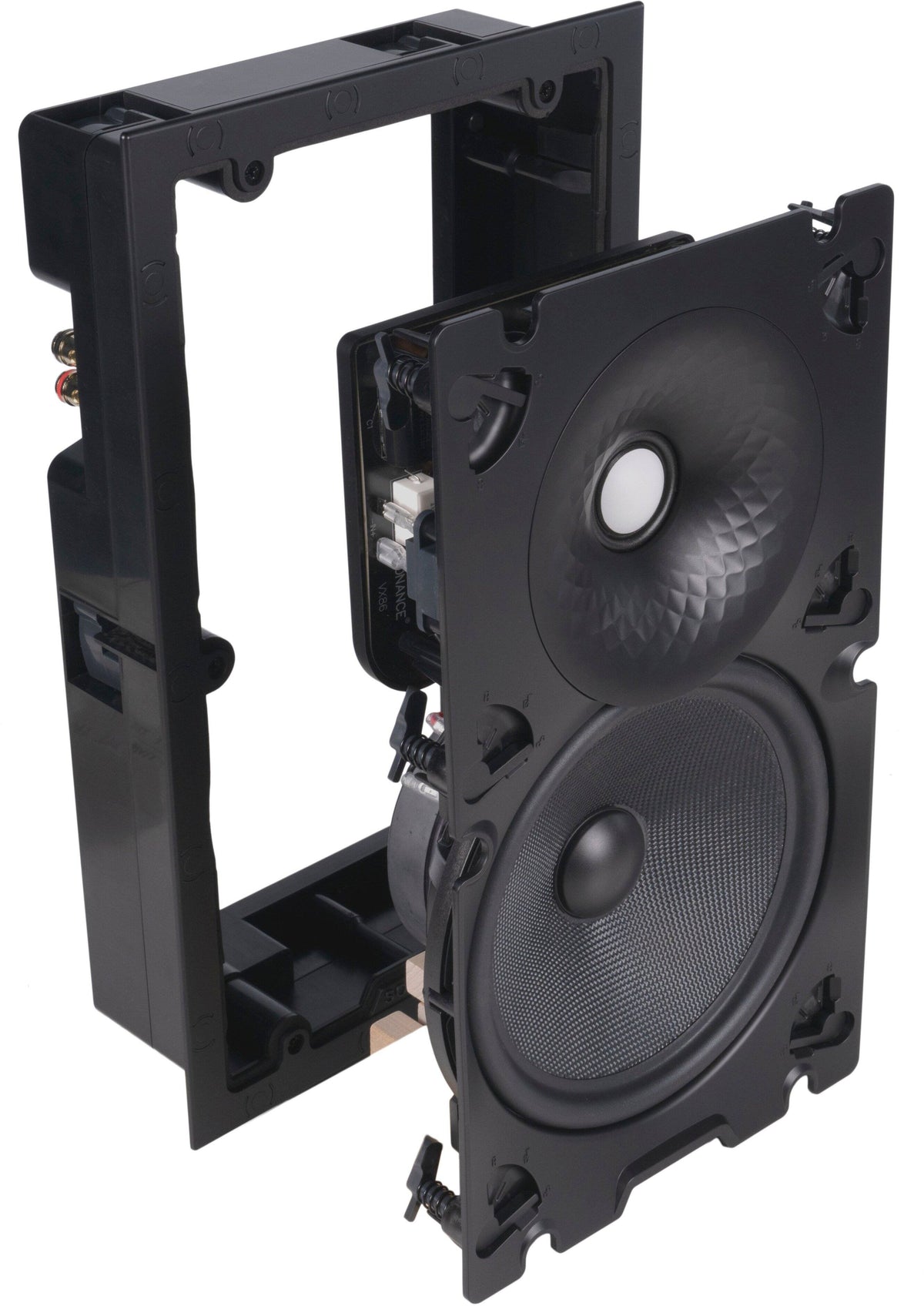 Sonance - VX86 RECTANGLE - Visual Experience Series 8" 2-Way In Wall Speakers (Pair) - Paintable White