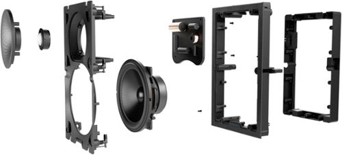 Sonance - VX86 RECTANGLE - Visual Experience Series 8" 2-Way In Wall Speakers (Pair) - Paintable White