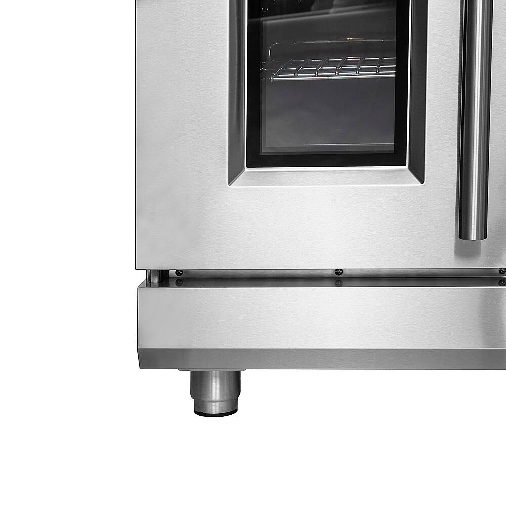 Forno Appliances - 48 in. Wide 8 Burner Massimo 6.58 cu.ft. Freestanding Double Oven Gas Convection Range with French Doors - Stainless Steel