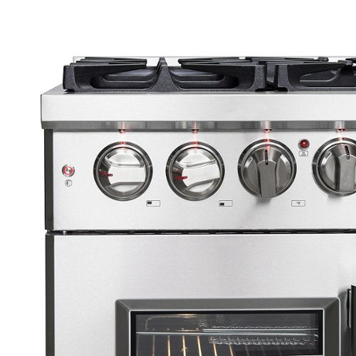 Forno Appliances - 36 in. Wide 6 Burner Massimo 5.36 cu.ft. Freestanding Dual Fuel Convection Range with Steam Cleaning and French Doors - Stainless Steel