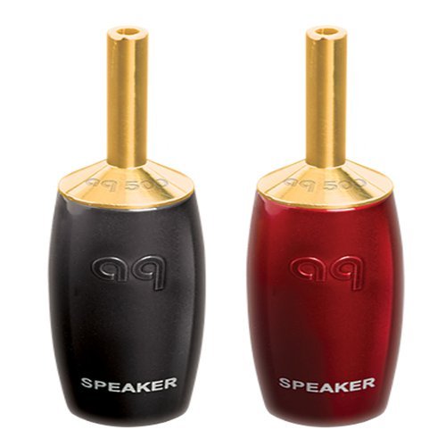 AudioQuest - 507 Series BananaSpeaker Connectors – Fits Standard Banana Jacks (Supports up to 7 AWG) - Gold