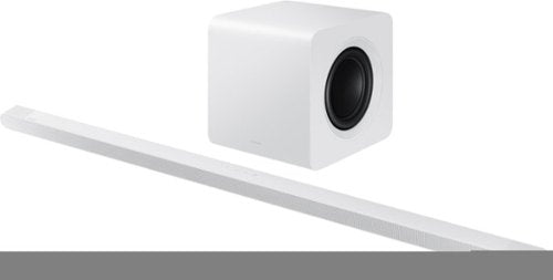 Samsung - HW-S801D 3.1.2 Channel Q-Series Ultra Slim Soundbar with Wireless Subwoofer, Dolby Atmos and Q-Symphony - White