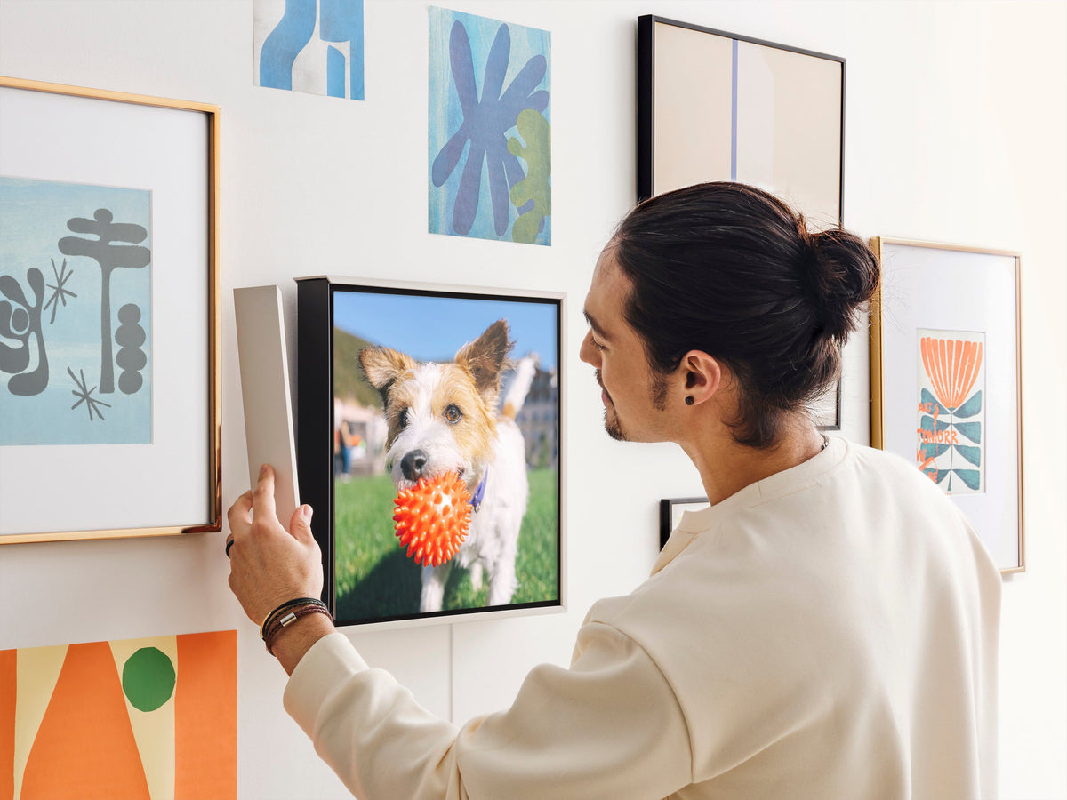 Samsung - HW-LS60D Music Frame Smart Speaker/Picture Frame, Dolby Atmos - Black