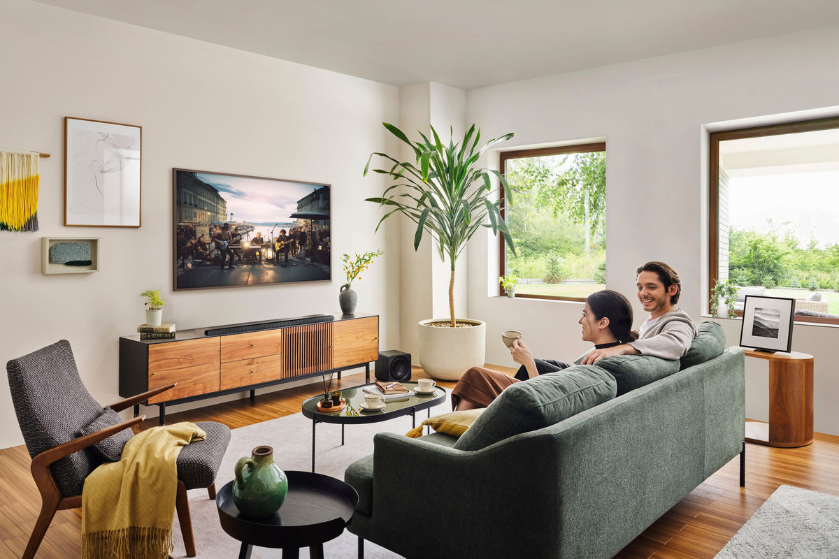 Samsung - HW-LS60D Music Frame Smart Speaker/Picture Frame, Dolby Atmos - Black