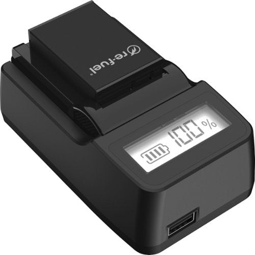 Digipower - DSLR/Mirrorless Camera Travel Charger with LCD battery level indicator for Nikon Batteries EL14/15/25 - Black