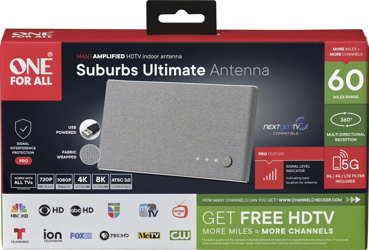 One for All - Ultimate Designer Amplified Antenna - Light Gray
