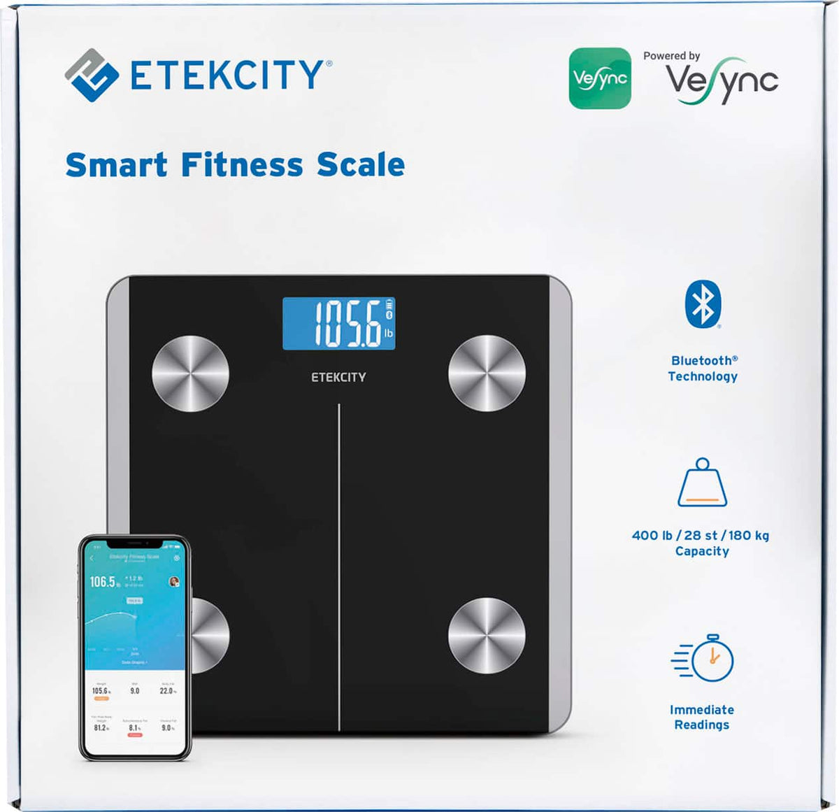 Etekcity - Smart Fitness Scale - Black