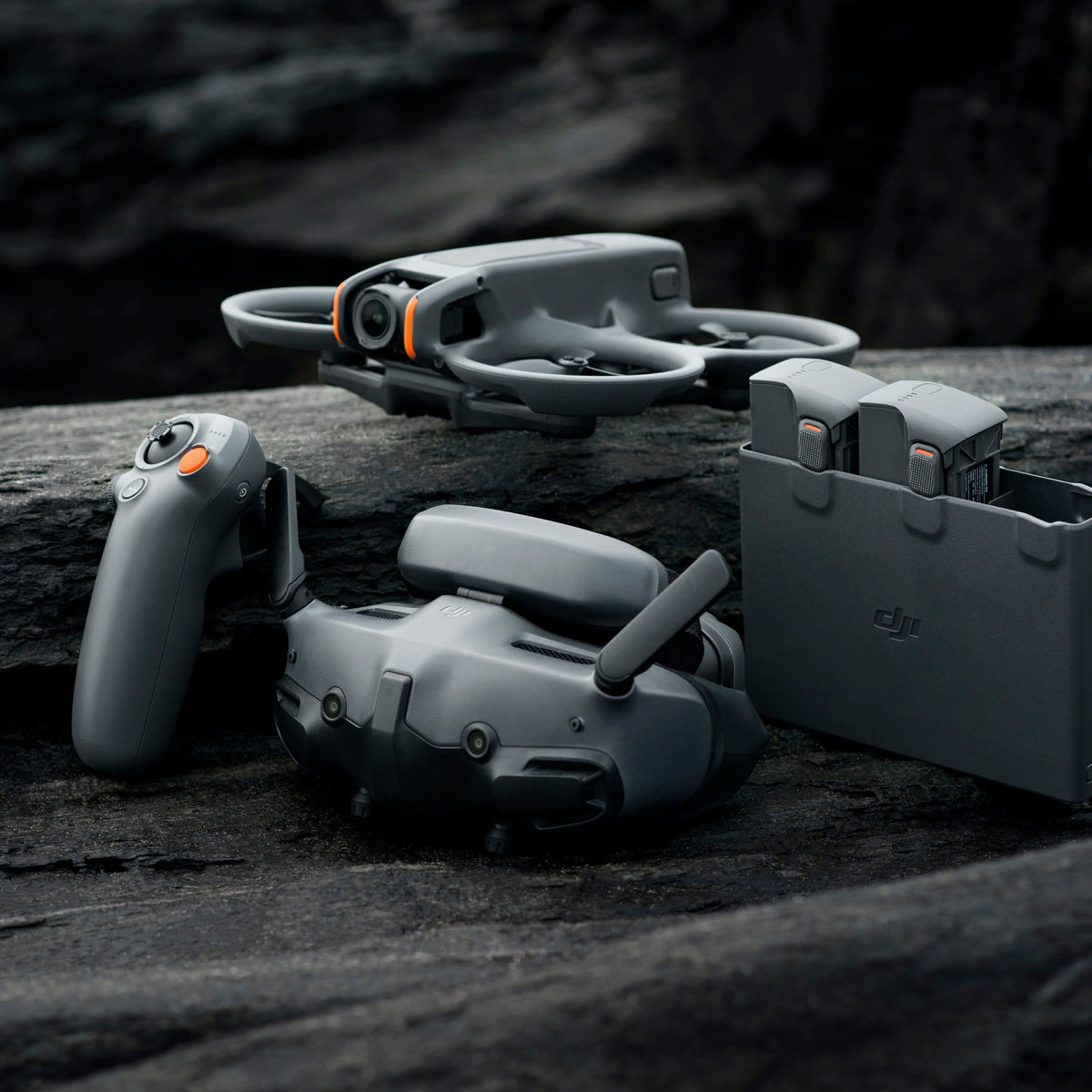 DJI - Geek Squad Certified Refurbished Avata 2 Fly More Combo (Three Batteries) - Gray