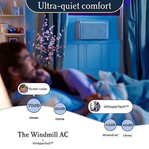 Windmill - WhisperTech 12,000 BTU Smart Window Air Conditioner with Inverter Technology - White