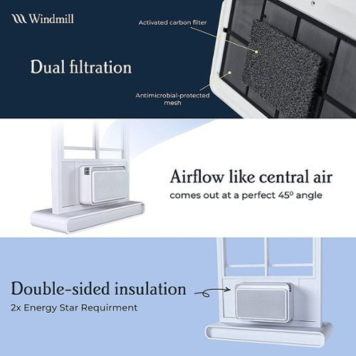 Windmill - 6,000 BTU Smart Window Air Conditoner - White