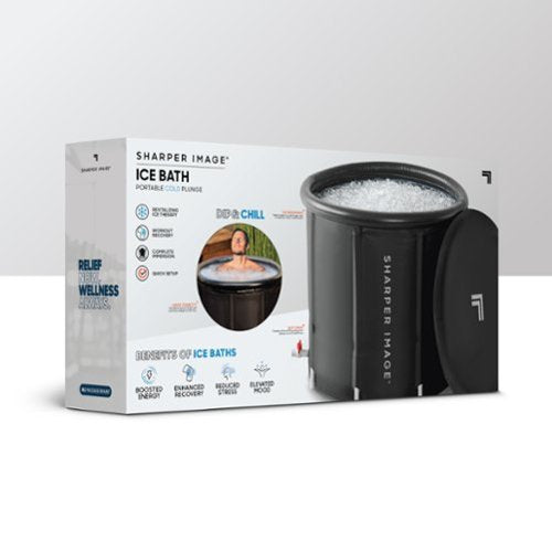 Sharper Image - Ice Bath Portable Cold Plunge, Revitalizing Ice Therapy, Workout Recovery - Black