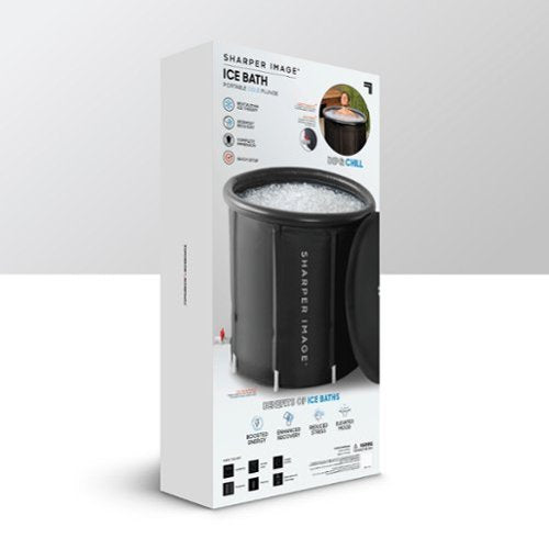 Sharper Image - Ice Bath Portable Cold Plunge, Revitalizing Ice Therapy, Workout Recovery - Black