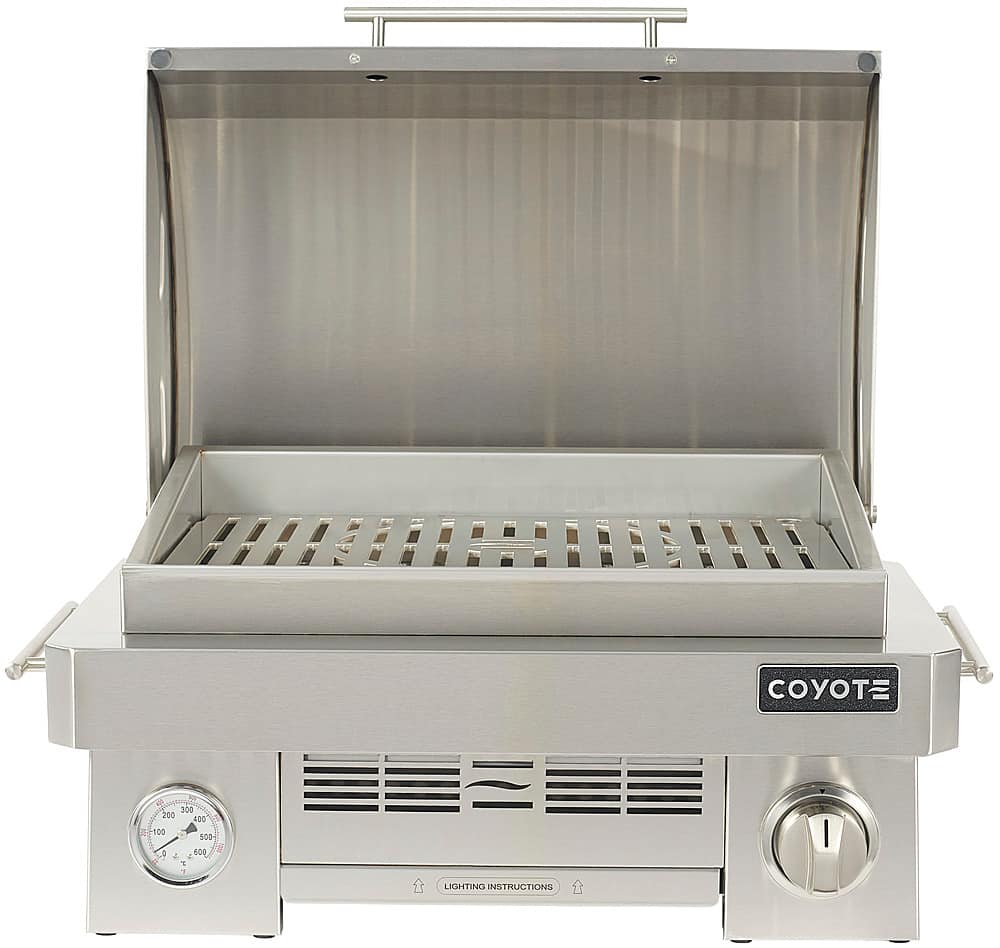 Coyote - LP Portable Grill - Stainless Steel