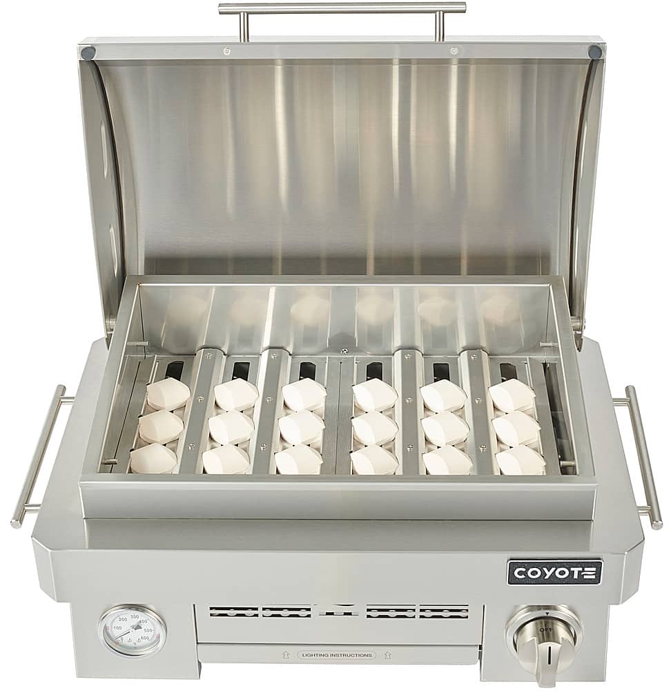 Coyote - LP Portable Grill - Stainless Steel