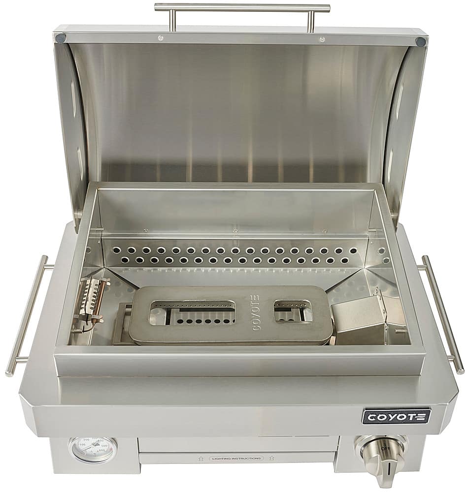 Coyote - LP Portable Grill - Stainless Steel