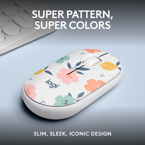 Logitech - M340 Limited Edition Wireless Optical Ambidextrous Mouse with Silent Clicks - Wireless - Floral Bouquet