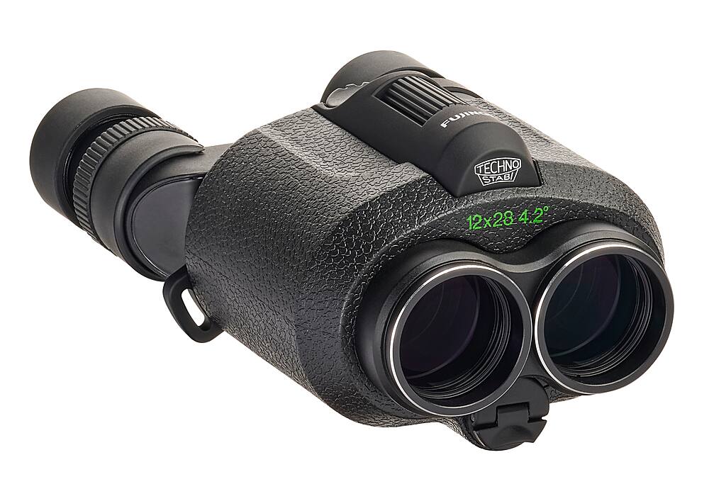 Fujinon - Techno-Stabi TS12x28WP Compact Binoculars with Electronic Stabilization - Black