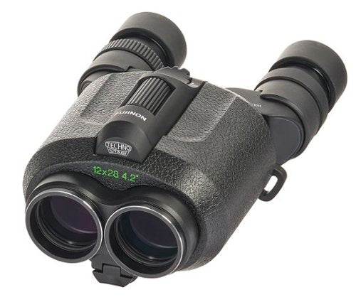 Fujinon - Techno-Stabi TS12x28WP Compact Binoculars with Electronic Stabilization - Black