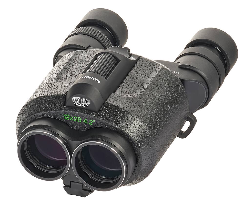 Fujinon - Techno-Stabi TS12x28WP Compact Binoculars with Electronic Stabilization - Black