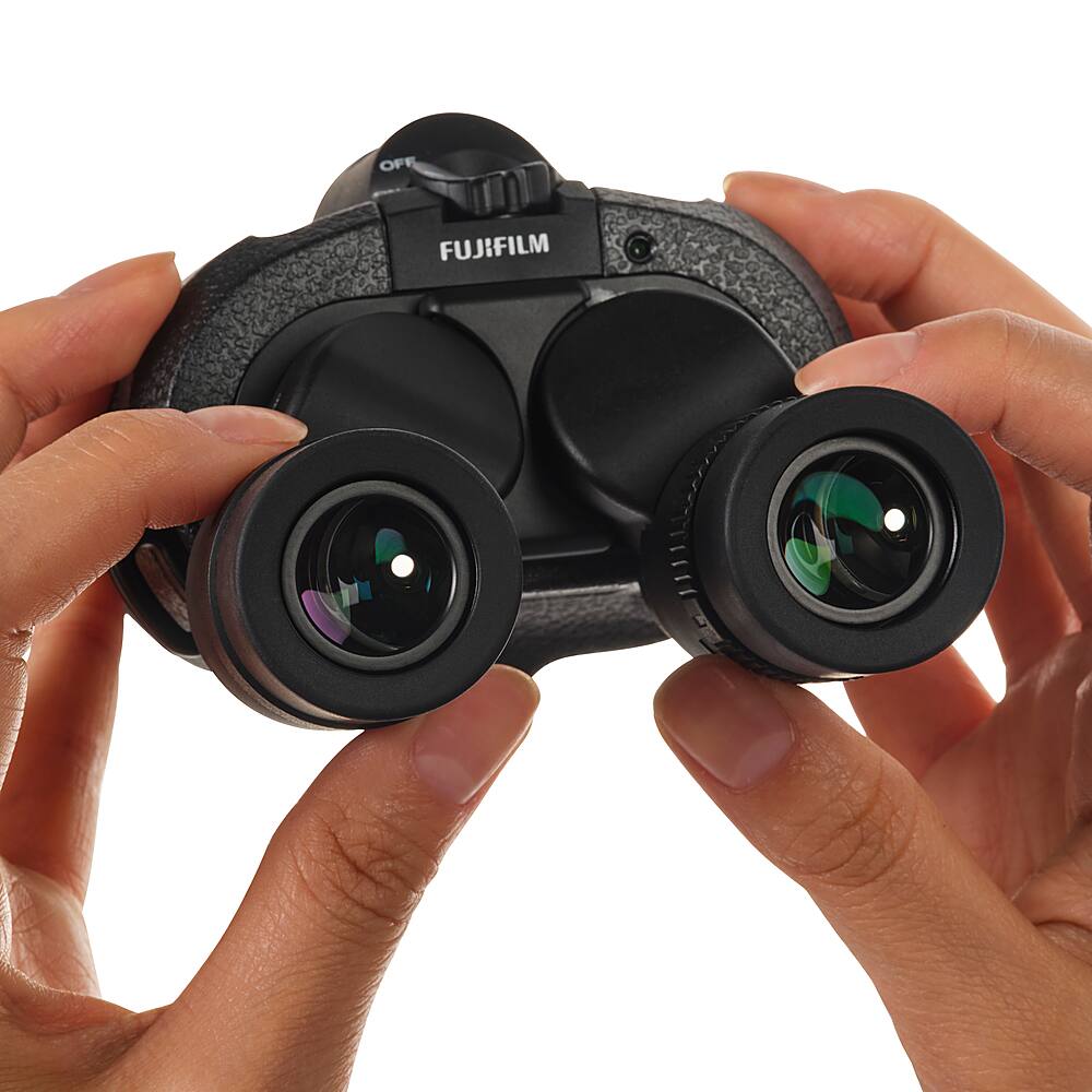 Fujinon - Techno-Stabi TS12x28WP Compact Binoculars with Electronic Stabilization - Black