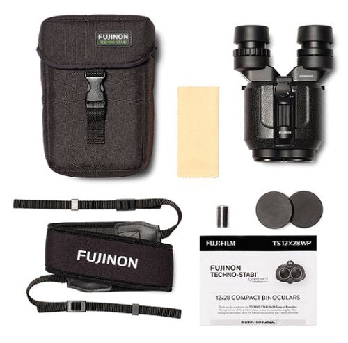 Fujinon - Techno-Stabi TS12x28WP Compact Binoculars with Electronic Stabilization - Black