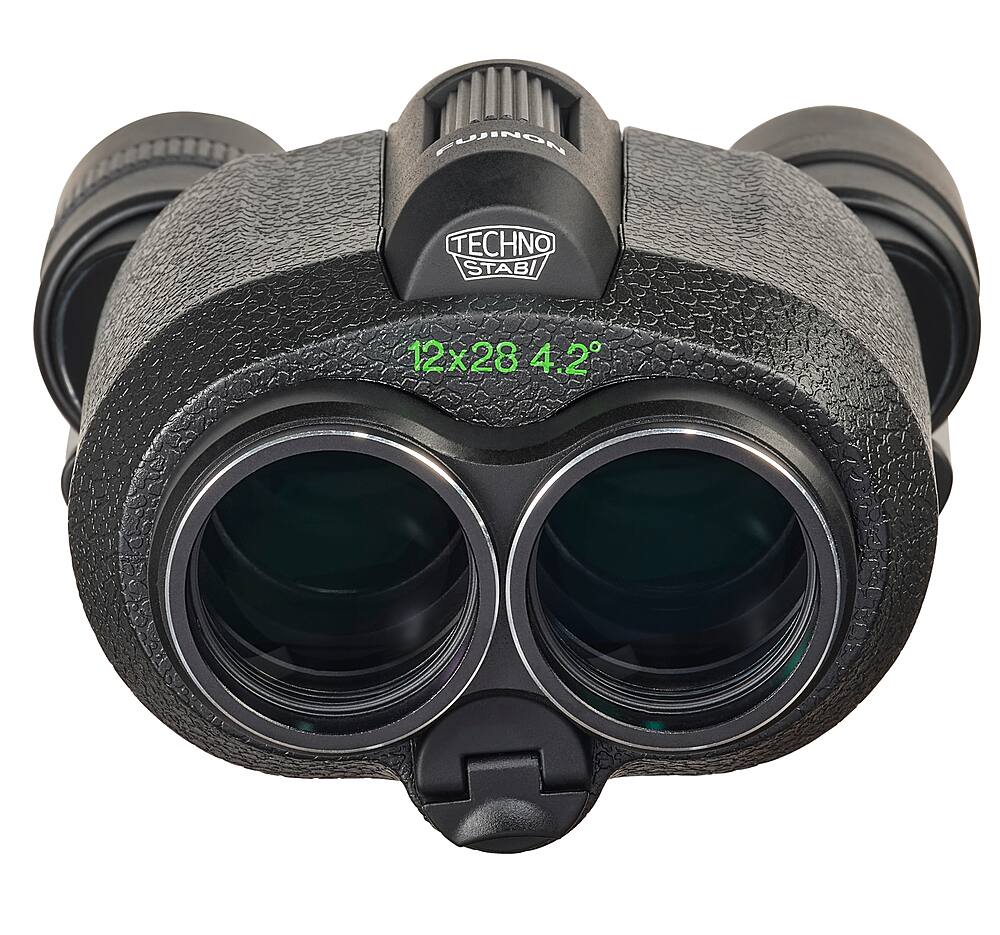 Fujinon - Techno-Stabi TS12x28WP Compact Binoculars with Electronic Stabilization - Black