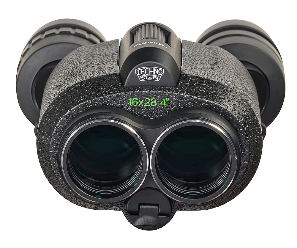 Fujinon - Techno-Stabi TS16x28WP Compact Binoculars with Electronic Stabilization - Black