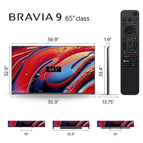 Sony - 65" Class BRAVIA 9 Mini LED QLED 4K UHD Smart Google TV (2024)