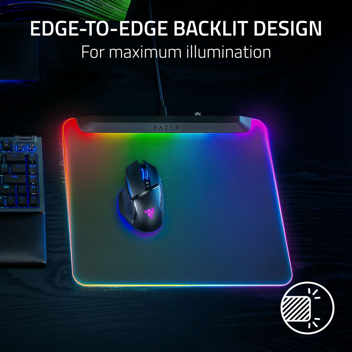 Razer - Firefly V2 Pro Gaming Mouse Pad with Chroma RGB Lighting - Black