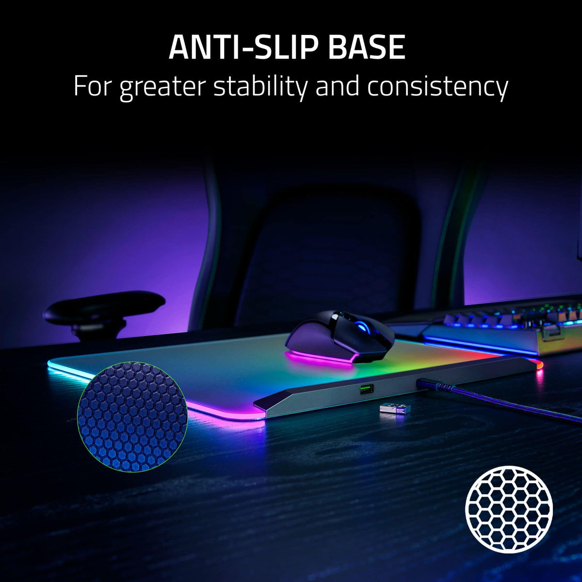 Razer - Firefly V2 Pro Gaming Mouse Pad with Chroma RGB Lighting - Black