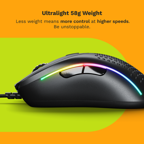 Glorious - Model D 2 Wired Optical RGB Gaming Mouse with 6 Programmable Buttons - Wired - Matte Black
