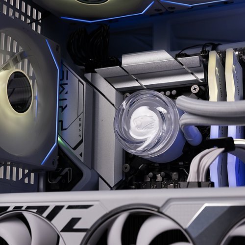 iBUYPOWER - AW4 240mm Radiator CPU Liquid Cooler (2 x 120mm Core Fans) with RGB Display - White