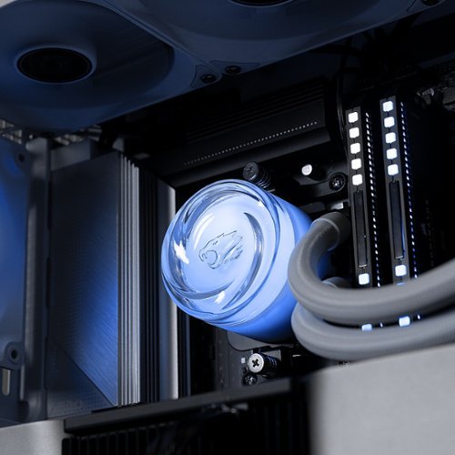 iBUYPOWER - AW4 240mm Radiator CPU Liquid Cooler (2 x 120mm Core Fans) with RGB Display - White