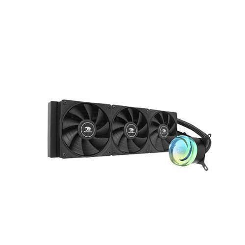 iBUYPOWER - AW4 360mm Radiator CPU Liquid Cooler (3 x 120mm Core Fans) with RGB Display - Black