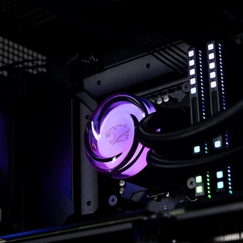iBUYPOWER - AW4 360mm Radiator CPU Liquid Cooler (3 x 120mm Core Fans) with RGB Display - Black